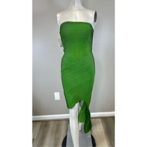 NWT Herve Leger Slashed Bandage Strapless Mini Dress Size XS $990 - Picture 7 of 10
